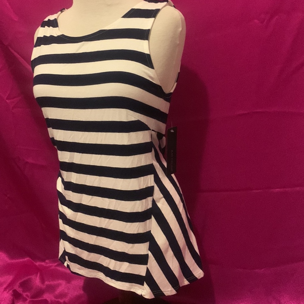 Kay Celine Black and white stripped size S top NWT